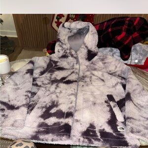 The North Face Black and White Fleece Jacket